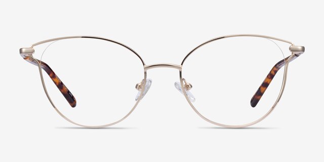 Trance Light Gold MetalEyeglass Frames from EyeBuyDirect, Front View