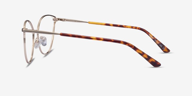 Trance Light Gold MetalEyeglass Frames from EyeBuyDirect, Side View