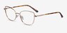Moment Rose Gold MetalEyeglass Frames from EyeBuyDirect, Angle View