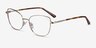 Moment Light Gold MetalEyeglass Frames from EyeBuyDirect, Angle View