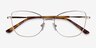 Moment Light Gold MetalEyeglass Frames from EyeBuyDirect, Closed View