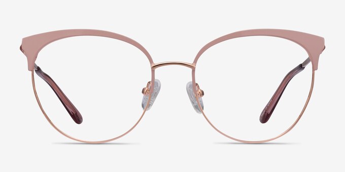 Gem Pink Rose Gold Metal Eyeglass Frames