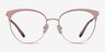 Gem Pink Rose Gold MétalMontures de lunettes de vue d'EyeBuyDirect, Vue de Face