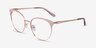 Gem Pink Rose Gold MétalMontures de lunettes de vue d'EyeBuyDirect, Vue d'Angle