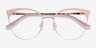 Gem Pink Rose Gold MétalMontures de lunettes de vue d'EyeBuyDirect, Vue Rapprochée