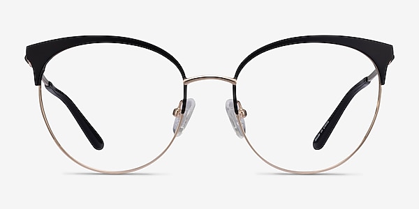 Gem Black Gold Metal Eyeglass Frames