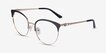 Gem Black Gold MetalEyeglass Frames from EyeBuyDirect, Angle View