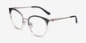 Gem Black Gold MetalEyeglass Frames from EyeBuyDirect, Angle View