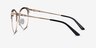 Gem Black Gold MetalEyeglass Frames from EyeBuyDirect, Side View