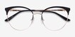 Gem Black Gold MetalEyeglass Frames from EyeBuyDirect, Closed View