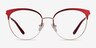 Gem Red Gold MetalEyeglass Frames from EyeBuyDirect, Front View