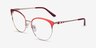Gem Red Gold MetalEyeglass Frames from EyeBuyDirect, Angle View
