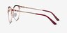 Gem Red Gold MetalEyeglass Frames from EyeBuyDirect, Side View