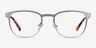 Bellamy Silver MetalEyeglass Frames from EyeBuyDirect, Front View