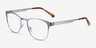 Bellamy Silver MetalEyeglass Frames from EyeBuyDirect, Angle View