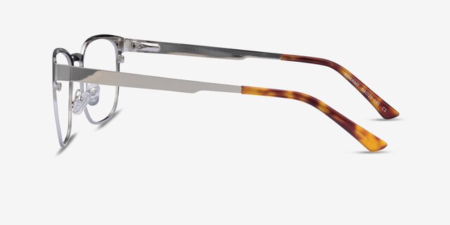 Bellamy Silver MetalEyeglass Frames from EyeBuyDirect, Side View