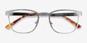 Bellamy Silver MetalEyeglass Frames from EyeBuyDirect, Closed View