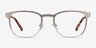Bellamy Light Gold MetalEyeglass Frames from EyeBuyDirect, Front View