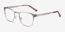 Bellamy Light Gold MetalEyeglass Frames from EyeBuyDirect, Angle View