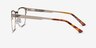 Bellamy Light Gold MetalEyeglass Frames from EyeBuyDirect, Side View