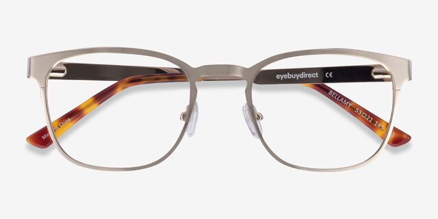 Bellamy Light Gold MetalEyeglass Frames from EyeBuyDirect, Closed View