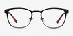 Bellamy Shiny Black MetalEyeglass Frames from EyeBuyDirect, Front View