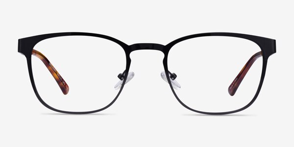 Bellamy Shiny Black Metal Eyeglass Frames