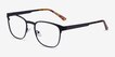 Bellamy Shiny Black MetalEyeglass Frames from EyeBuyDirect, Angle View