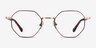 Music Brown Gold MetalEyeglass Frames from EyeBuyDirect, Front View