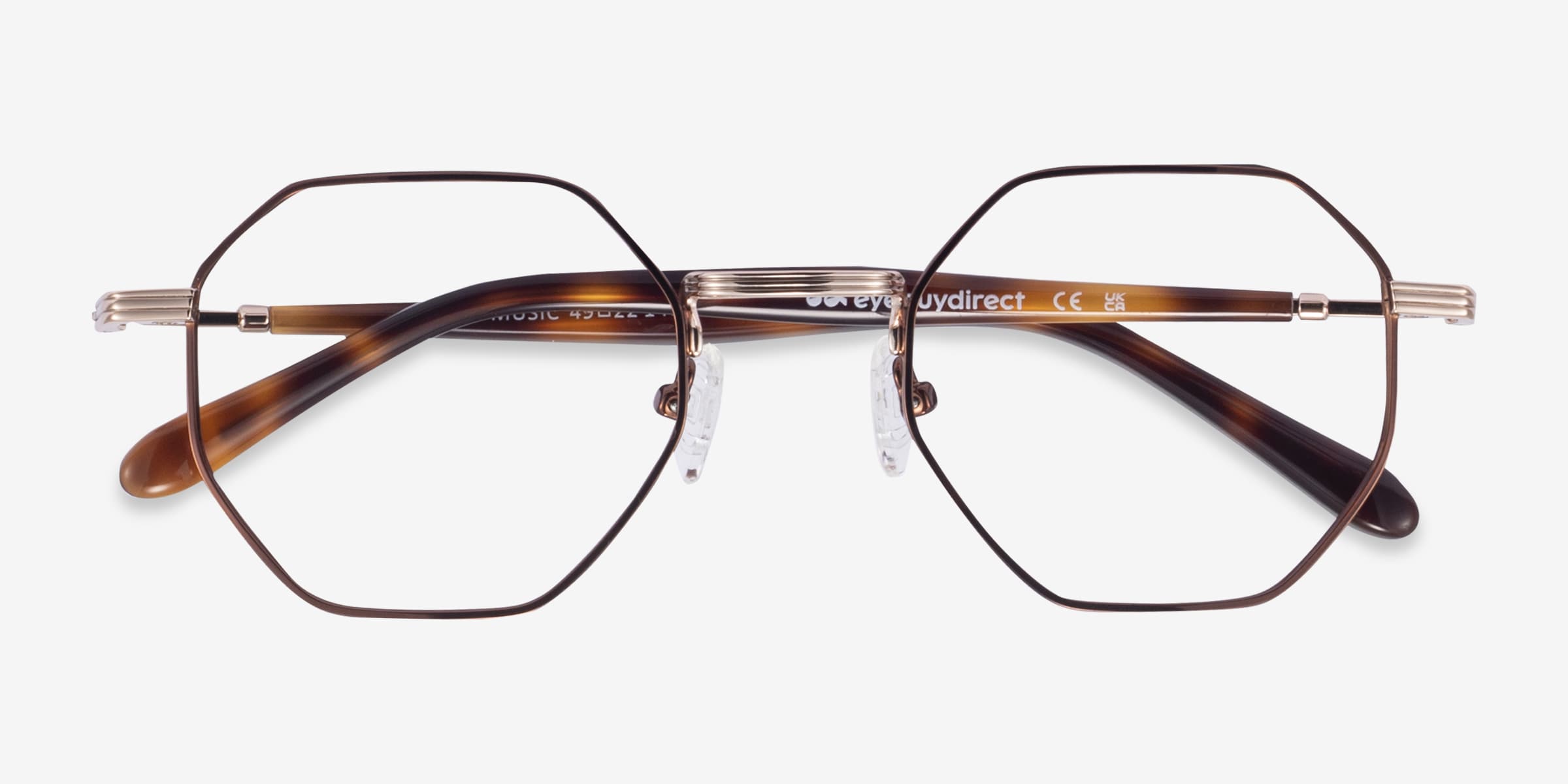 Music Geometric Black Gold Full Rim Eyeglasses | Eyebuydirect display picture 3