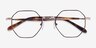 Music Brown Gold MetalEyeglass Frames from EyeBuyDirect, Closed View
