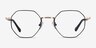 Music Black Gold MétalMontures de lunettes de vue d'EyeBuyDirect, Vue de Face