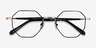 Music Black Gold MétalMontures de lunettes de vue d'EyeBuyDirect, Vue Rapprochée