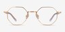 Music Gold Clear MetalEyeglass Frames from EyeBuyDirect, Front View