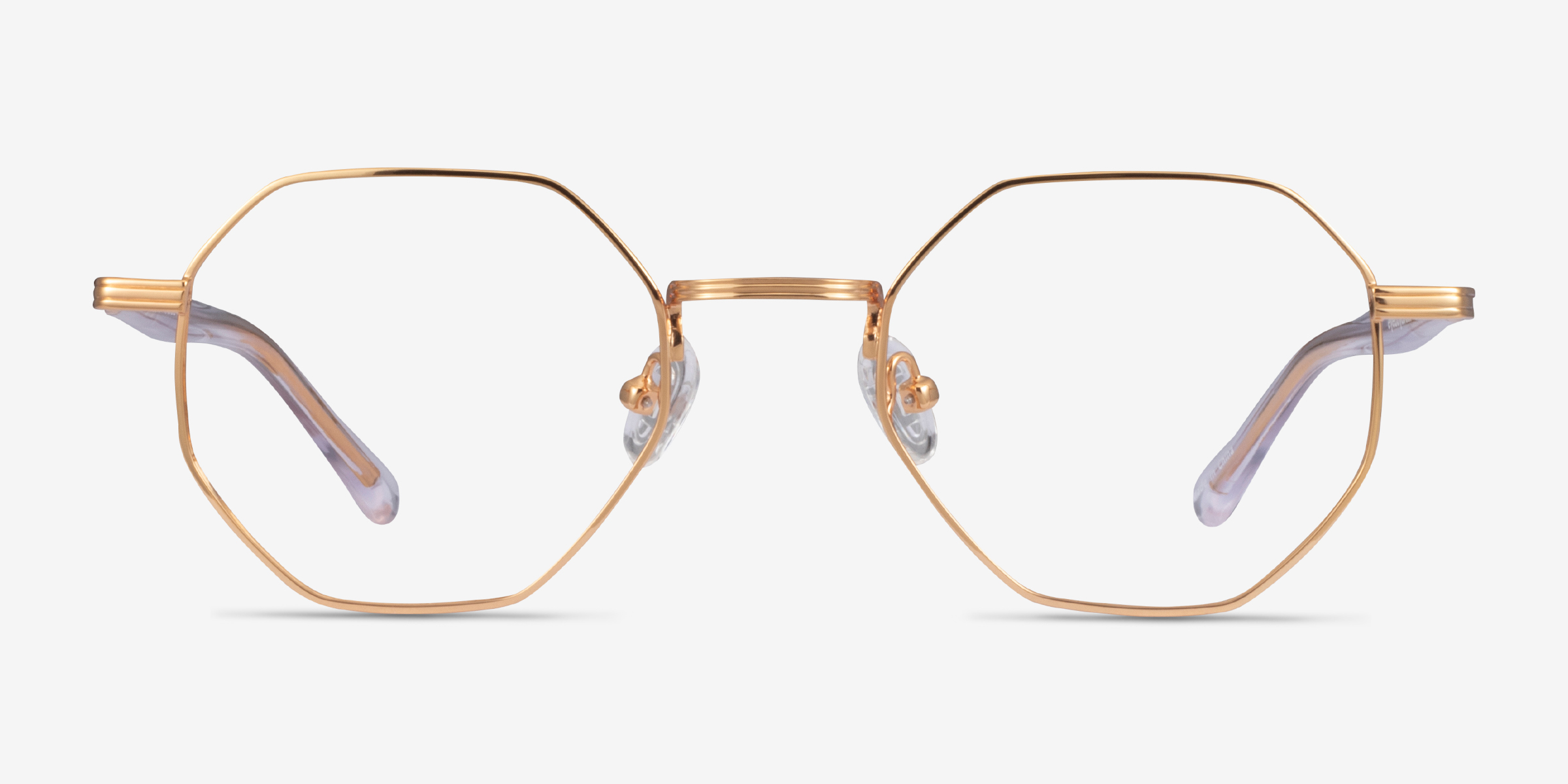 Music Geometric Gold Clear Full Rim Eyeglasses | Eyebuydirect Canada