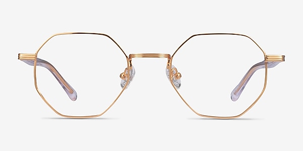 Music Gold Clear Metal Eyeglass Frames