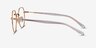 Music Gold Clear MetalEyeglass Frames from EyeBuyDirect, Side View