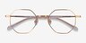 Music Gold Clear MetalEyeglass Frames from EyeBuyDirect, Closed View