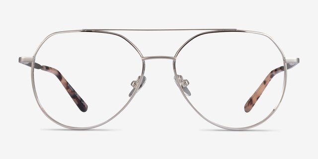 Benny Silver MetalEyeglass Frames from EyeBuyDirect, Front View