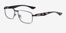 Possibility Matte Black AcetateEyeglass Frames from EyeBuyDirect, Angle View