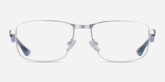 Possibility Silver AcetateEyeglass Frames from EyeBuyDirect, Front View