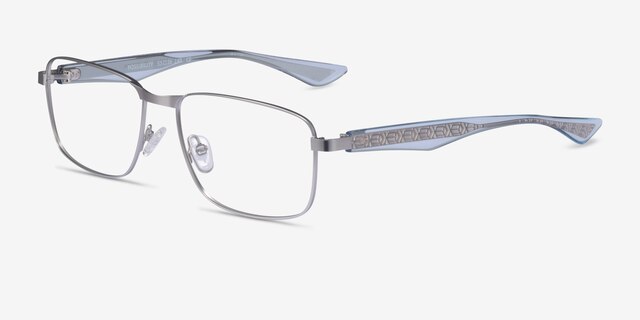 Possibility Silver AcetateEyeglass Frames from EyeBuyDirect, Angle View