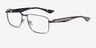 Possibility Matte Gunmetal AcetateEyeglass Frames from EyeBuyDirect, Angle View