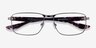 Possibility Matte Gunmetal AcetateEyeglass Frames from EyeBuyDirect, Closed View