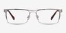 Biloxi Silver MetalEyeglass Frames from EyeBuyDirect, Front View
