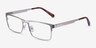 Biloxi Silver MetalEyeglass Frames from EyeBuyDirect, Angle View