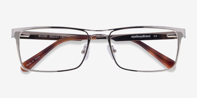 Biloxi Silver MetalEyeglass Frames from EyeBuyDirect, Closed View