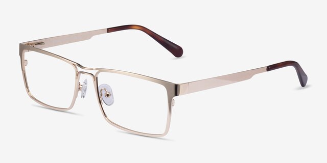 Biloxi Gold MetalEyeglass Frames from EyeBuyDirect, Angle View