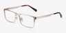 Biloxi Gold MetalEyeglass Frames from EyeBuyDirect, Angle View