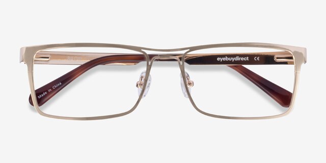 Biloxi Gold MetalEyeglass Frames from EyeBuyDirect, Closed View